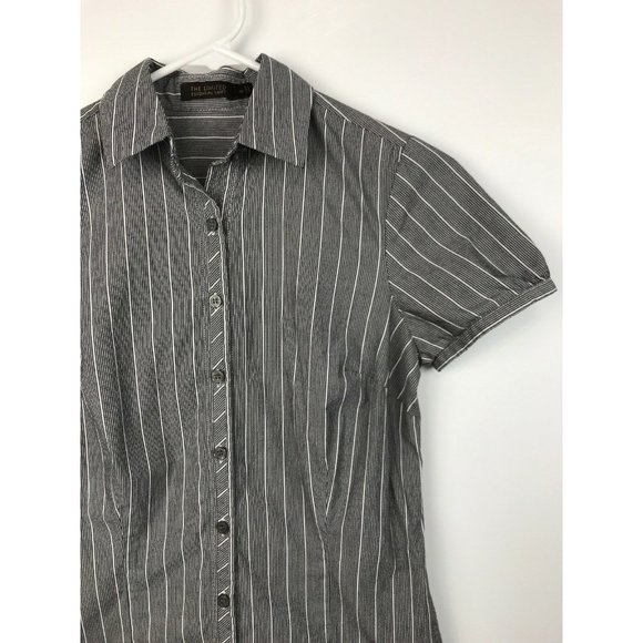 The Limited Women's Blouse Button Down Collar Grey - Picture 5 of 11